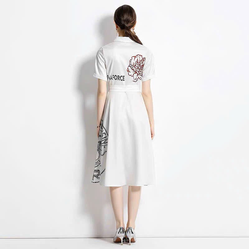 ĐẦM LỤA SM DIOR CỘT EO D124